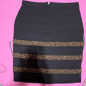 Derek Heart Crush Junior Banded Animal Print Leopard Skirt Size 5